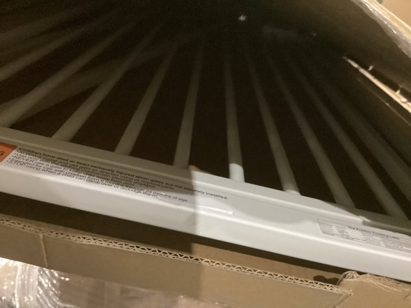 Condition photo showing Good Condition for lumizone extra tall cat gate 55.12" high pressure mounted extra wide 2025 new (17 sizes) 1.37" gap no drilling auto-close one-handed operation tall pet gate for dogs(white, 55.12" h x 29.92"-34.24" w) 55.12" h-white 29.92"-34.24" w