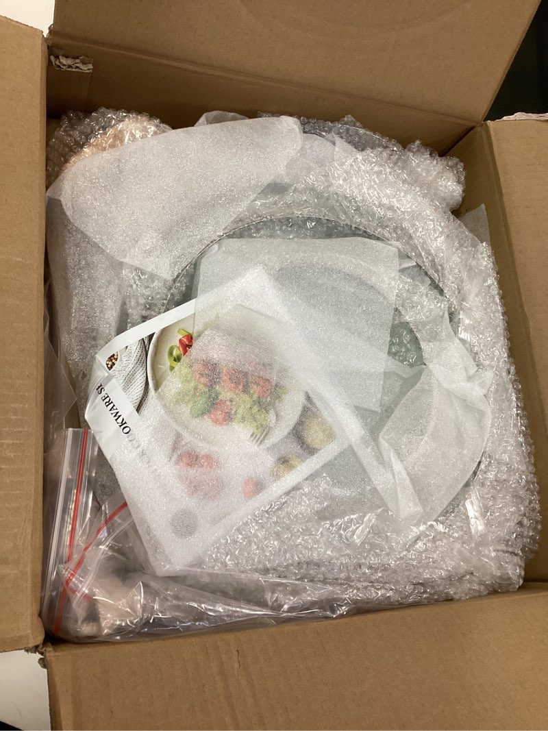 Condition photo showing New/Like New for 12 pcs pots and pans set, nonstick cookware sets white granite induction cookware, non-toxic healthy non stick kitchen cooking set with frying pans set, saucepans,steamer (pfas, pfoa, pfos free) white 12 pieces