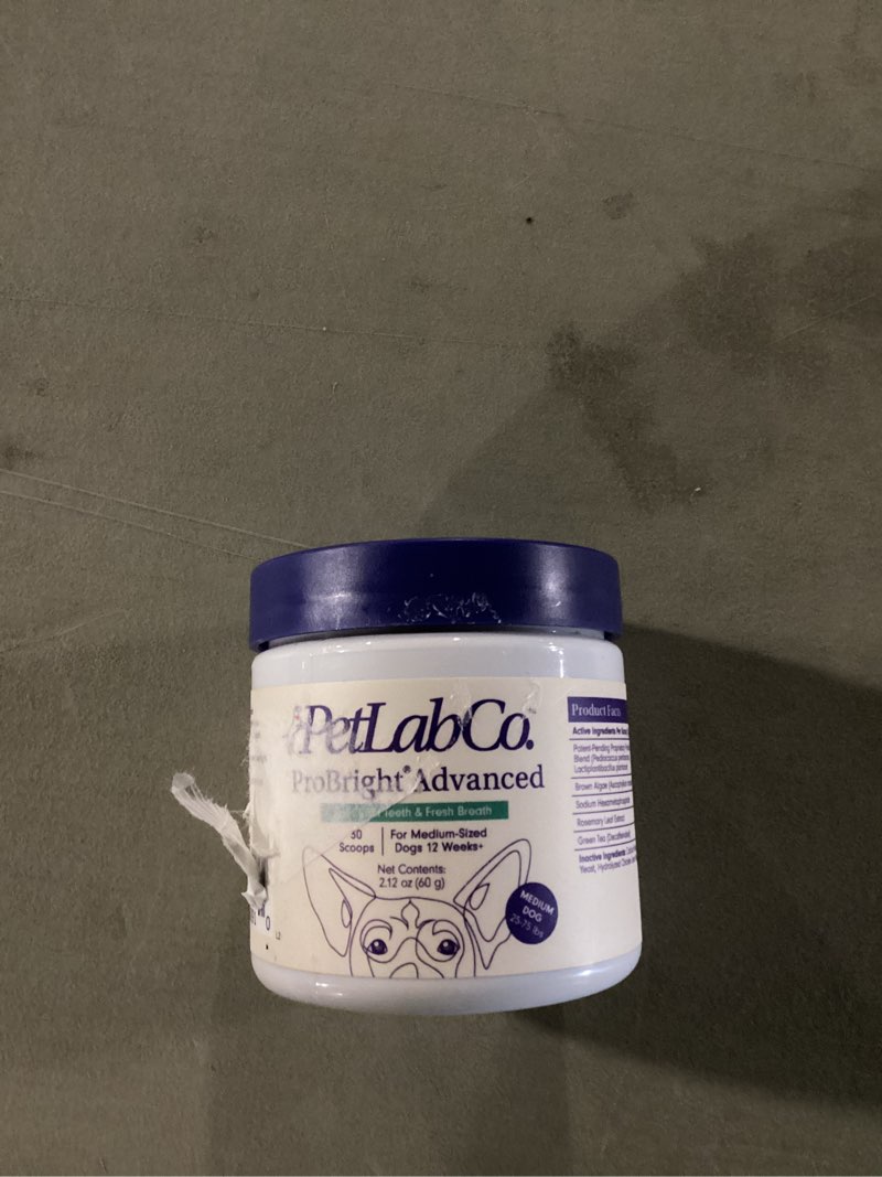 Condition photo showing New/Like New for Dog Teeth Cleaning Powder - Dog Dental Powder - Dog Breath Freshener - Targets Tartar & Reduces Plaque & Bad Breath - Teeth Cleaning Made Easy Eliminate - Formulated for Small, Medium, Large Dogs