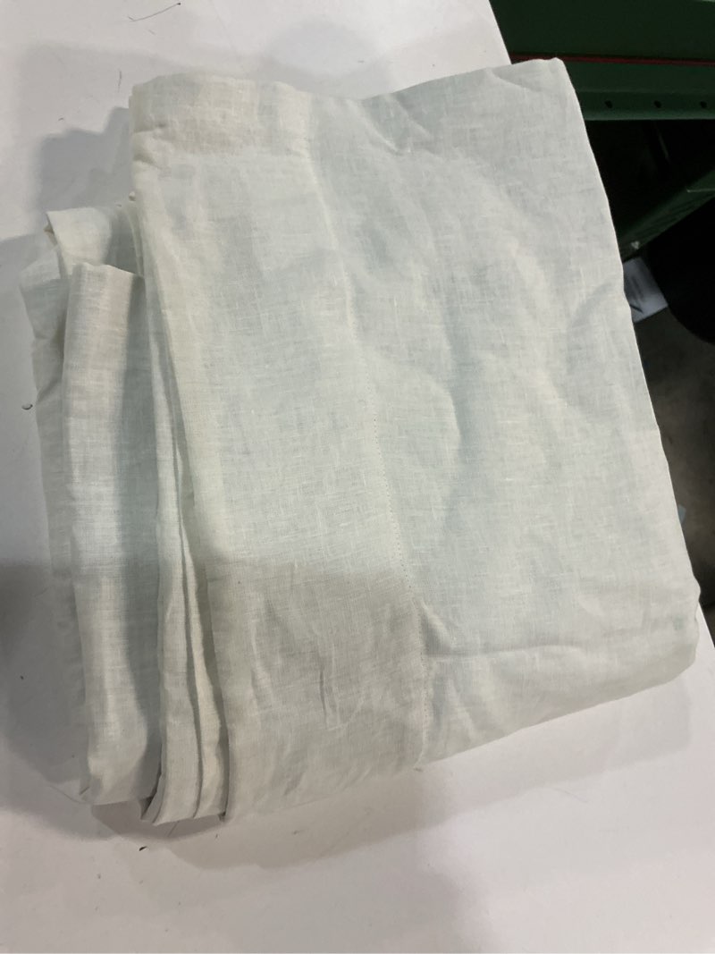 Condition photo showing As Is for european linen true blackout curtain - single panel, 48x84, ivory