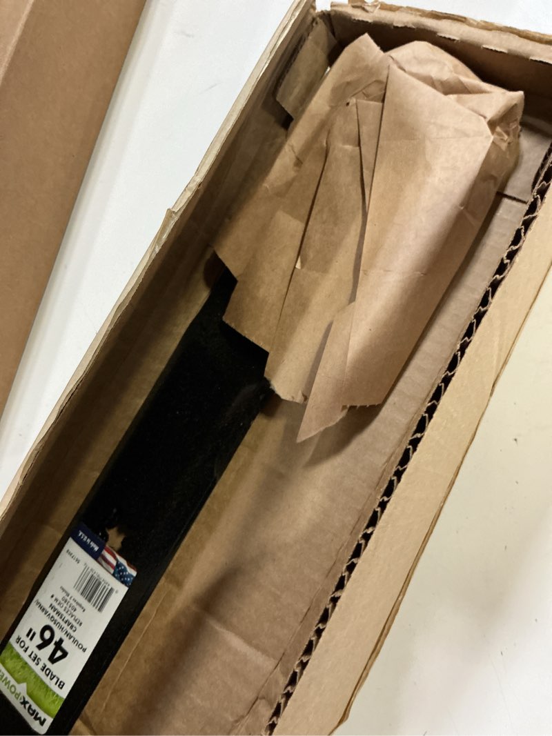 Condition photo showing Good Condition for MaxPower 561739B 2-Blade Set for 46" Cut Craftsman, Husqvarna, Poulan Replaces 405380, 532-405380, PP21011,Black