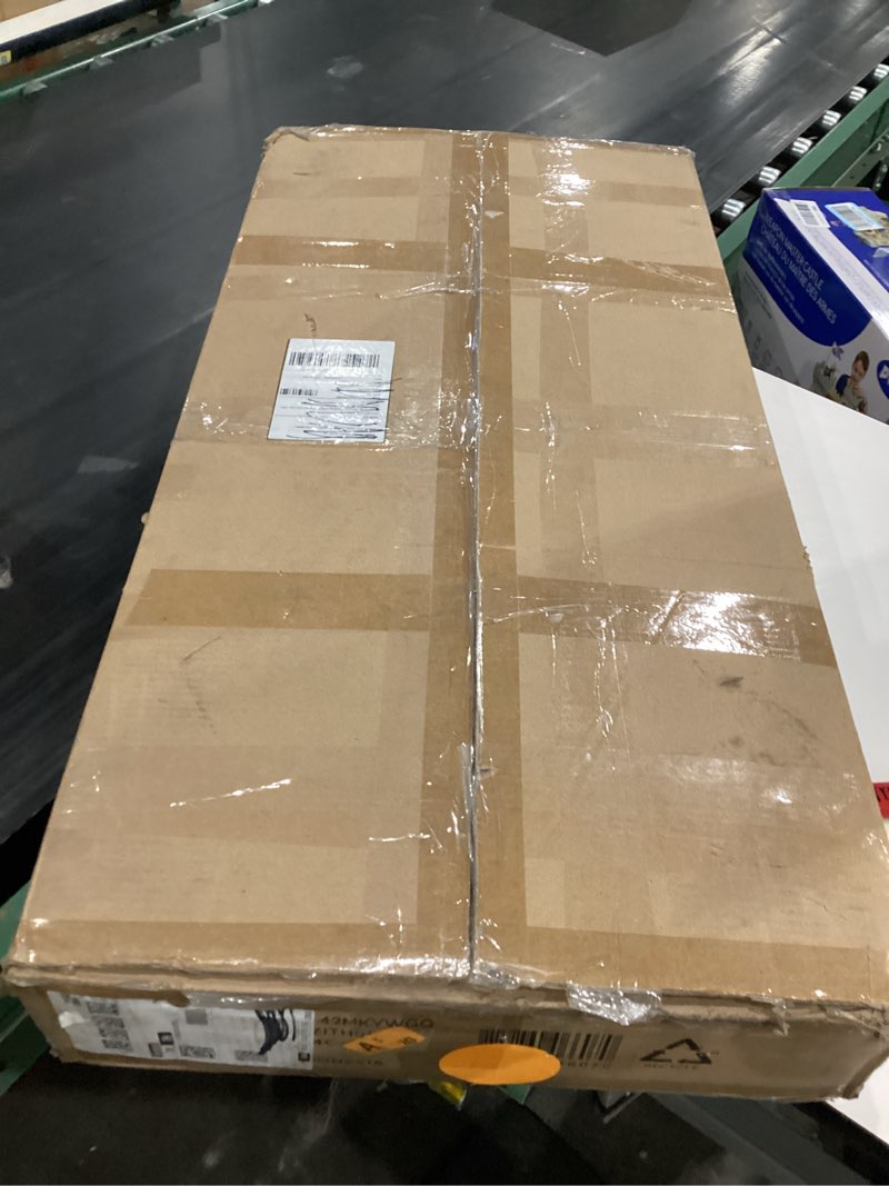 Condition photo showing As Is for Olee Sleep 18 Inch Heavy Duty Steel Slat Anti-Slip Support, Easy Assembly Platform Bed Frame, Noise Free Steel Mattress Foundation, Maximum Storage, No Box Spring Needed, Black, Cal King Size 18 Inch Non-Folable California King