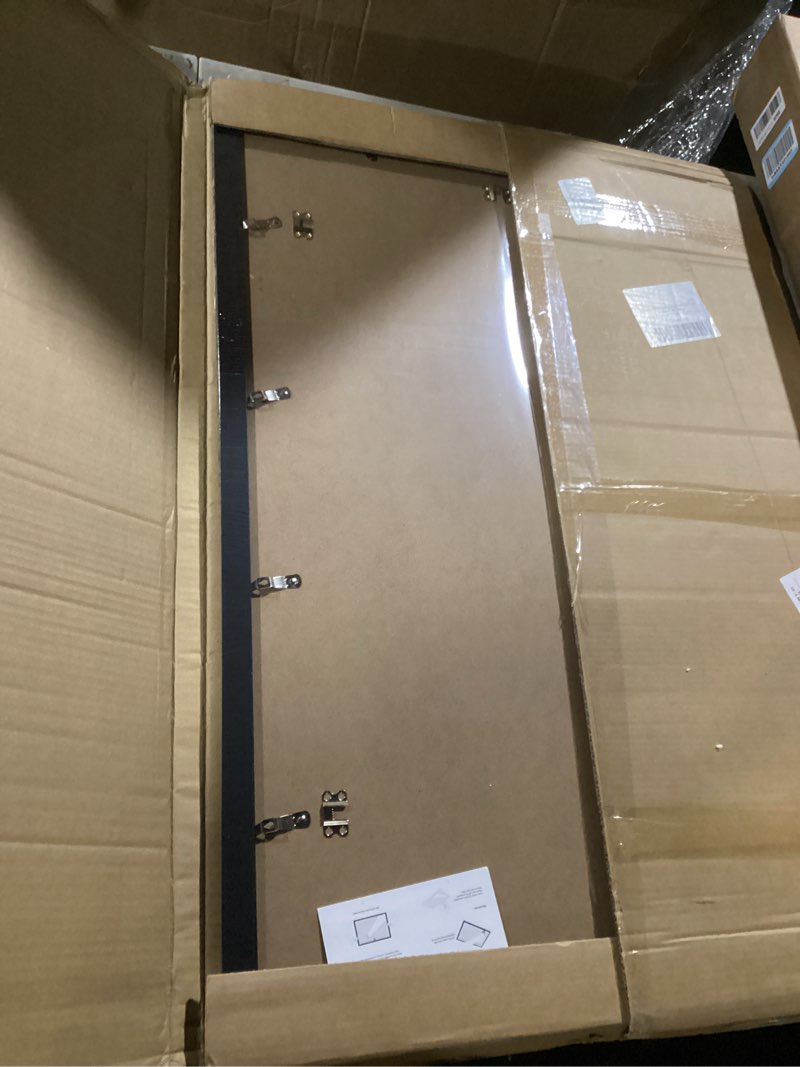 Condition photo showing Good Condition for 24x36 picture frame with 20x30 mat, display photo 20x30 with mat or 24 x 36 without mat, wall hanging large 24 by 36 poster frame with plexiglass, black black 24x36 inch