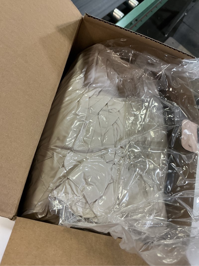 Condition photo showing New/Like New for andency beige queen comforter set -   cream bed in a bag queen bedding comforter sets, summer solid soft lightweight comforter with fitted sheets, flat sheets, pillowcases & shams