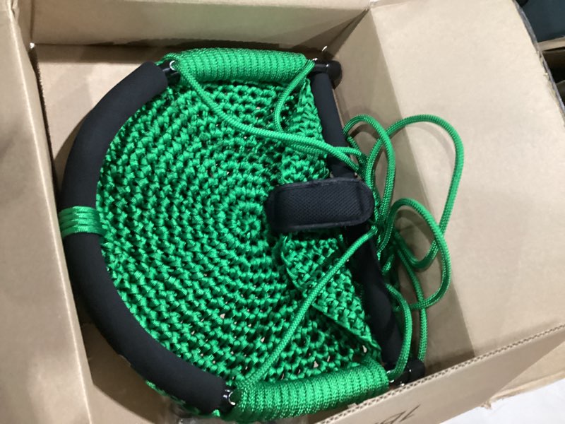 Condition photo showing Good Condition for nets tribe 2 -in- 1 toddler swing. swing seat for kids with adjustable ropes, for kids heavy duty rope play secure children swing set, for outdoor indoor, backyard. upgrade product (green)