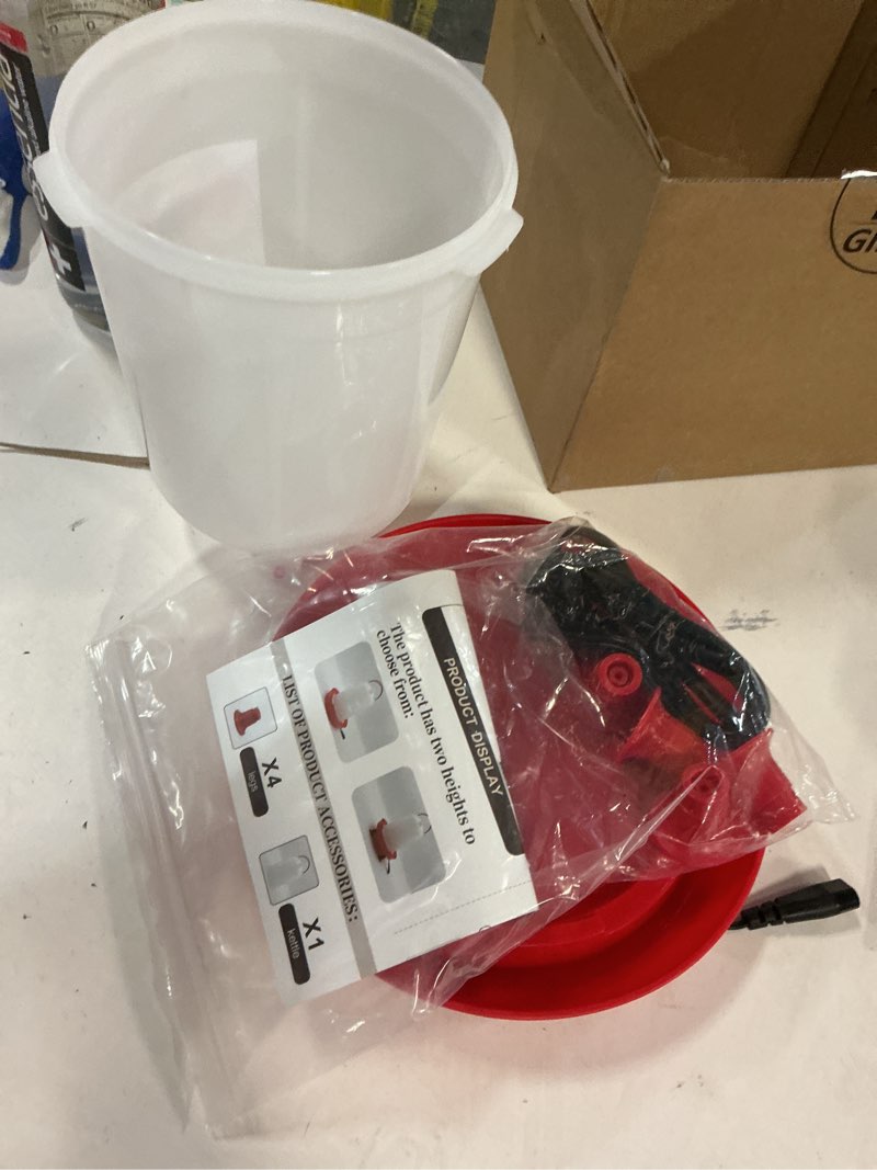 Condition photo showing Good Condition for Heated Chicken Waterer,2025 Hanging Poultry Water-Heated Chicken Waterer,Thermostatically Controlled Heated 6L Outdoor Hanging Heated Poultry Waterer Dispenser for Chicks Livestock,Farm Innovators