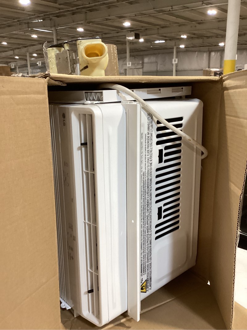 Condition photo showing Good Condition for lg 5000 btu window air conditioner with remote, easy button control ultra-quiet compact-size cools 150 sq.ft. for small room, washable filter ac unit easy installation white lw5025r