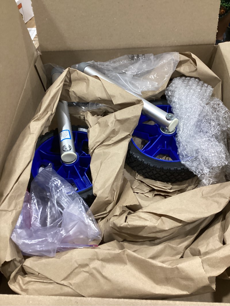 Condition photo showing As Is for top glides 8" off-road walker wheel kits with flexfit universal ski glides (blue)