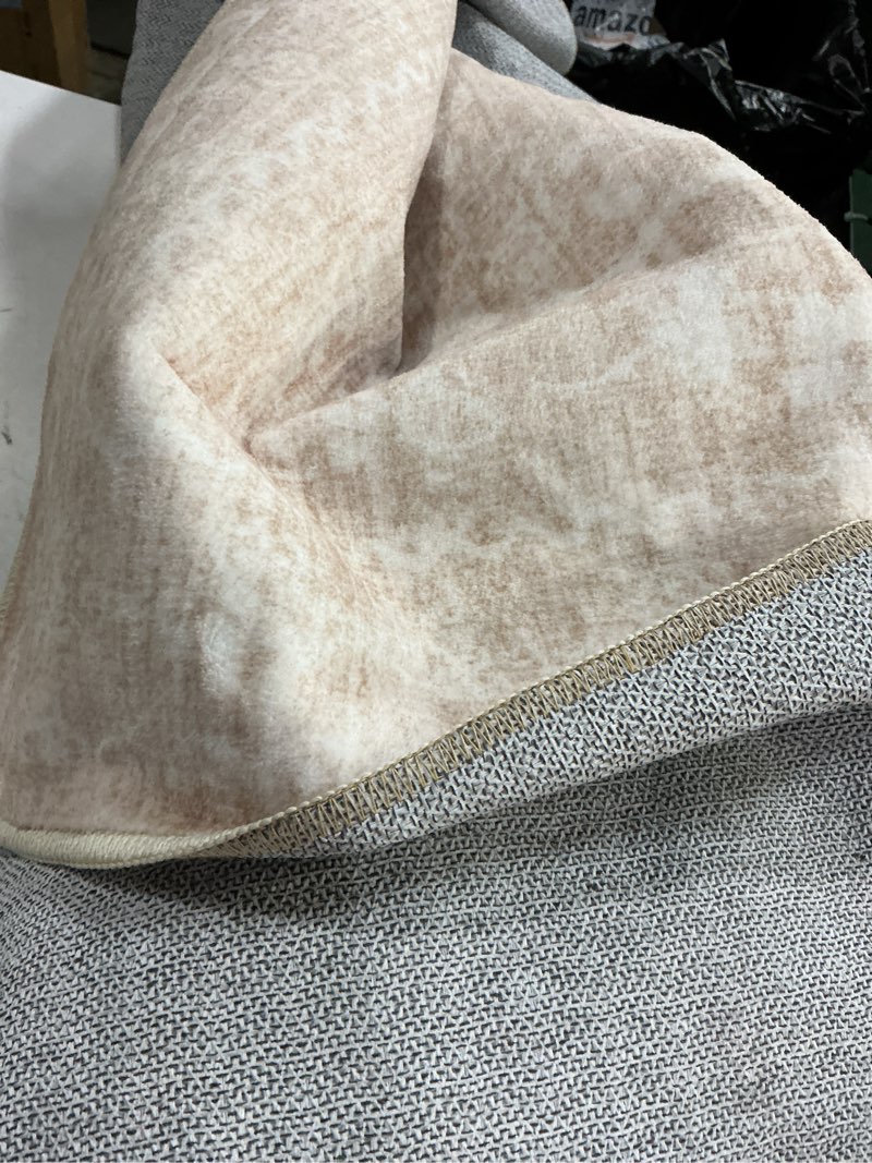 Condition photo showing Good Condition for 7x10 area rug living room: washable large vintage beige rug neutral non-slip soft stain resistant indoor carpet for bedroom nursery dining room under table bed home house office playroom beige 7' x 10' (rectangular)