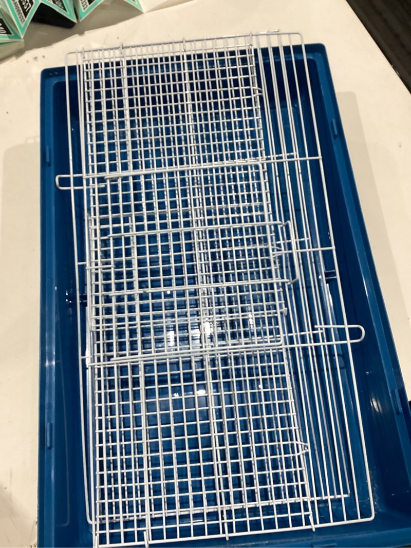 Condition photo showing As Is for (incomplete)bwogue small rabbit cage indoor, guinea pig cages with water bottle, hangable food dish & grid mesh floor, bunny enclosure for hamster, ferret, rat, chinchillas, hedgehog and small animal