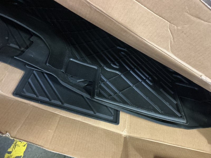Condition photo showing Good Condition for 3W Floor Mats for Ford F-150 2015-2025 & F150 Lightning 2022-2025 SuperCrew (w/o Fold Flat Storage), TPE All Weather Custom Fit, Front & Rear 3PCS | Heavy Duty, Easy Clean - Black 1.F150 2015-2025 Floor Mats