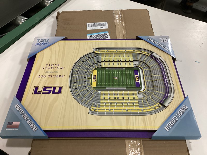 Condition photo showing New/Like New for YouTheFan NCAA LSU Tigers 5-Layer StadiumView 3D Wall Art - Tiger Stadium