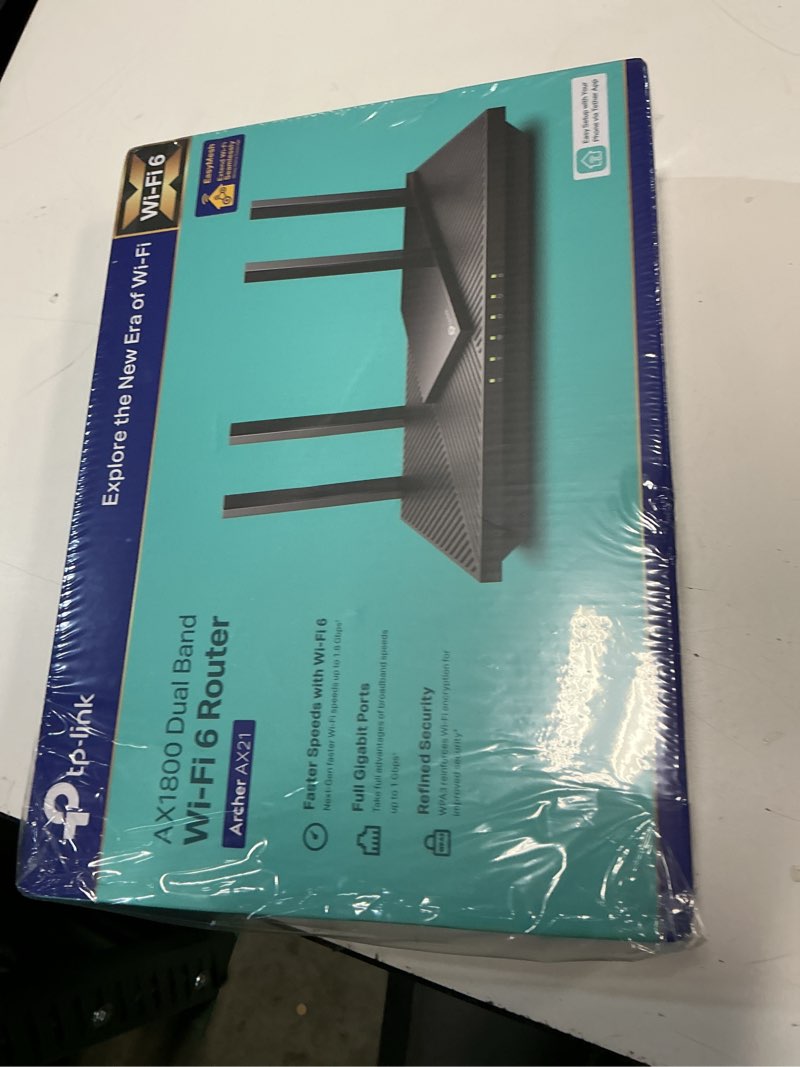 Condition photo showing New/Like New for TP-Link AX1800 WiFi 6 Router V4 (Archer AX21) – Dual Band Wireless Internet, Gigabit, Easy Mesh, Works with Alexa - A Certified for Humans Device, Free Expert Support WiFi 6, Dual-Band AX1800