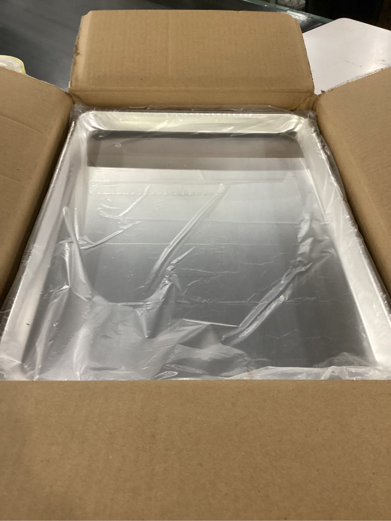 Condition photo showing Good Condition for hardura aluminum baking sheet pan 18”l x 13”w x 1”h cookie sheet, 12packs, for oven in bakery & restaurant, kitchen 12pack 18" x 13"
