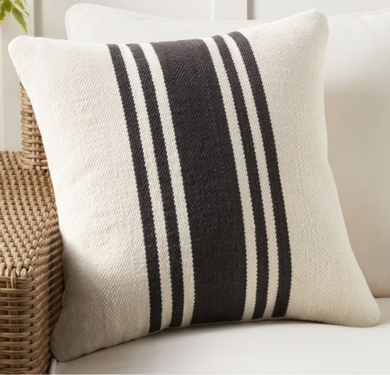 (2 cushion only) Modern Farmhouse Striped Outdoor Pillow