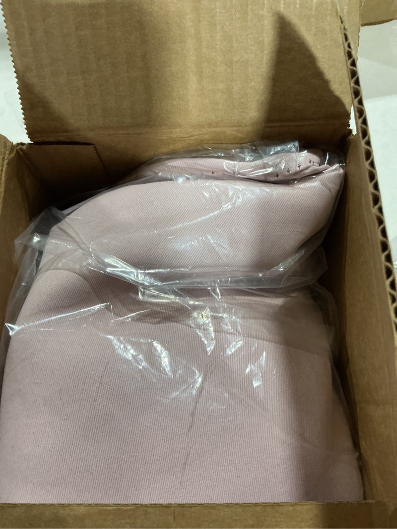 Pink shower curtains with silver rings 