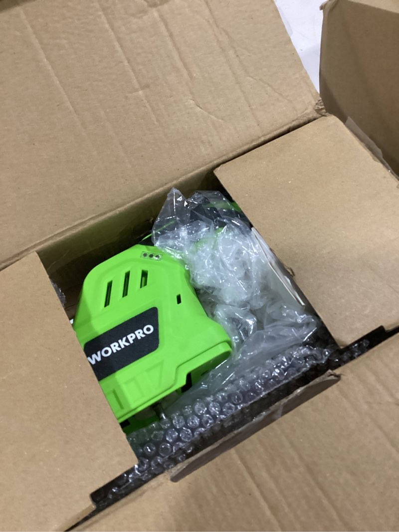 Condition photo showing Good Condition for workpro 12v cordless grass shear & shrubbery trimmer - 2 in 1 handheld hedge trimmer, electric grass cutter with 2.0ah rechargeable lithium-ion battery & 1 hour fast charger
