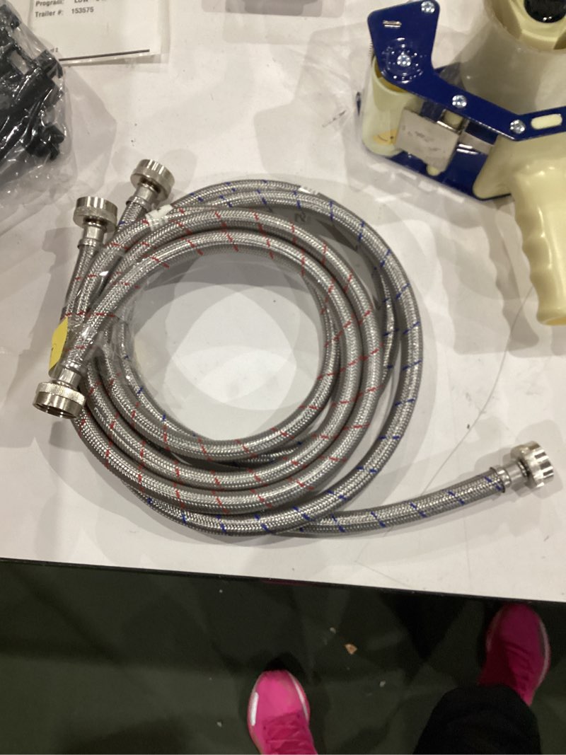 Condition photo showing Good Condition for midanya faucet supply lines,24" stainless steel braided water supply line, 1/2" fip x 3/8" comp faucet hose, faucet hose connector x 2 pcs (1 pair) 1/2" fip x 3/8" comp 24 inch