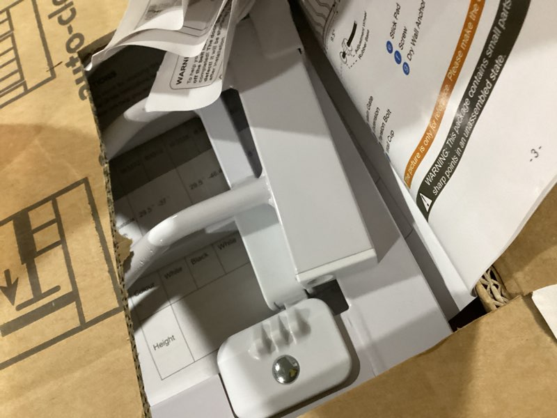 Condition photo showing As Is for VEVOR 29.5-51" Extra Wide Safety Gate for Stairs, Auto Close Dog Gate for The House, Easy Install Pressure Mounted Pet Gates for Doorways, Easy Walk Thru Wide Safety Gate for Dog, White White 29.5-51" Wide, 30'' High