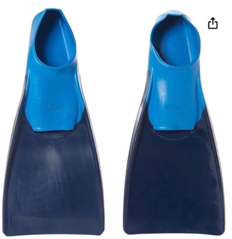 Sporti Adult-Kids Swim Fins for Pool Lap Swimming - Long Floating Fins for Swimming & Snorkeling - Swim Flippers for Training