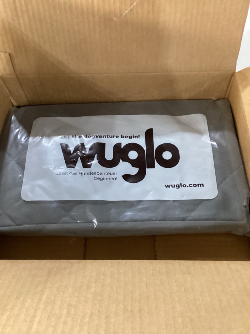 Condition photo showing New/Like New for Wuglo Extra Stable Dog Car Seat - Reinforced for Medium-Sized Dogs, Waterproof, 4 Straps - Grey Small Grey