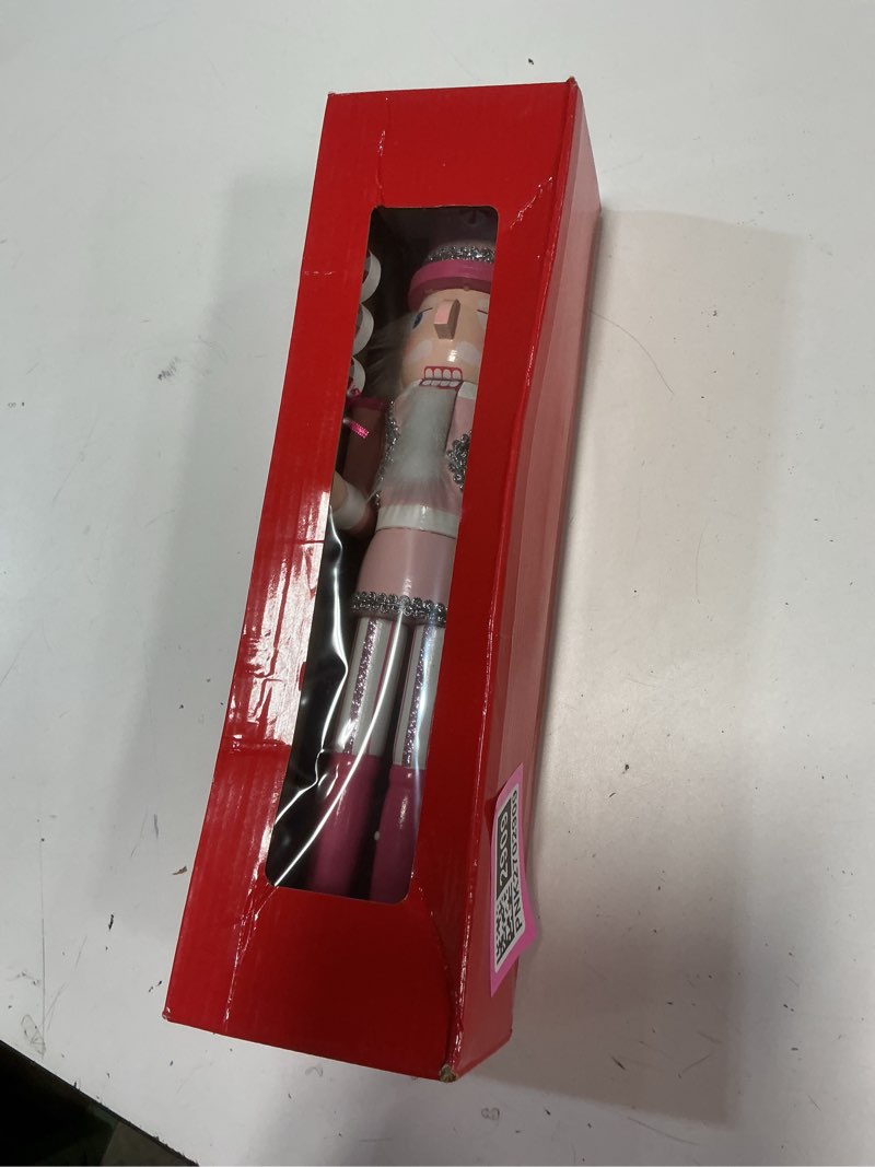 Condition photo showing New/Like New for ABOOFAN Nutcracker Decoration Christmas Nutcracker Figures Wood Pink Nutcracker Soldier Festive Christmas Decor Ornament for Shelves and Tables Desktop Ornament