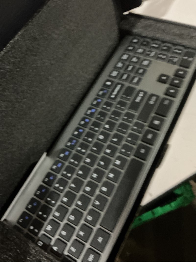 Condition photo showing New/Like New for wireless mouse and keyboard combo, silent full-size computer keyboard with calculator button, 2400 dpi mouse, quiet click, slim cordless usb set for laptop pc windows mac - space grey km426-gray