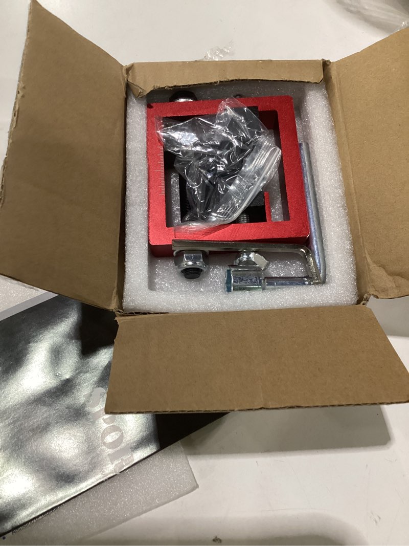 Condition photo showing As Is for sporgain heavy-duty sight pusher tool with aluminum alloy frame | designed for square slides, front & rear sight removal and adjustment with protective non-scratch clamping red