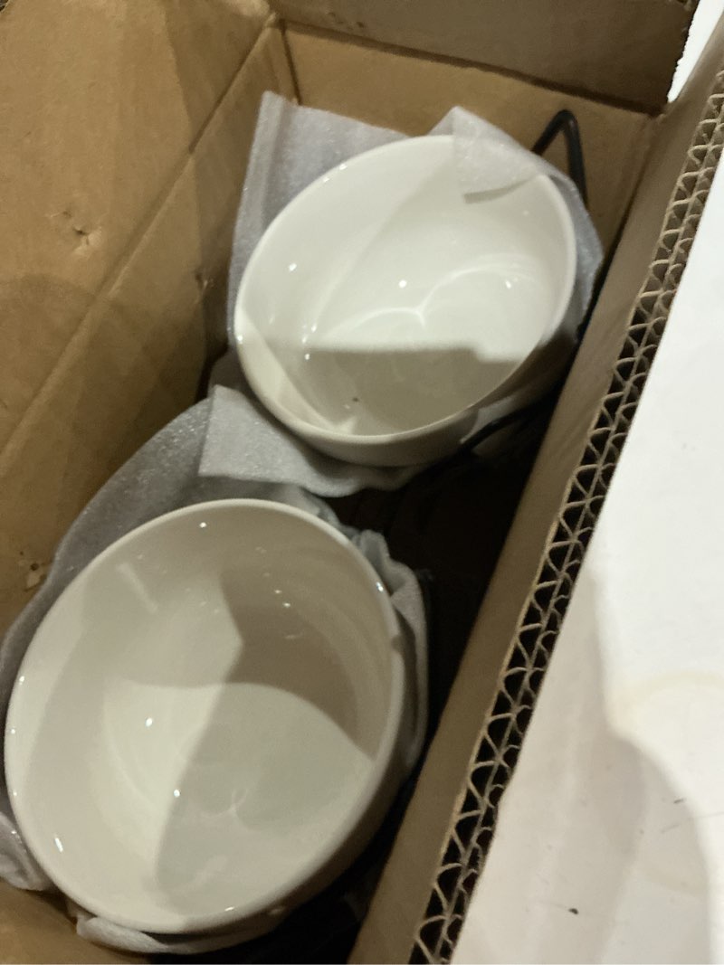 Condition photo showing Good Condition for elevated tilted cat bowls for indoor cats?raised ceramic cat bowl elevated 15°,pet feeding bowls for food and water anti vomiting bowl(double ceramics and tilt shelf) suitable