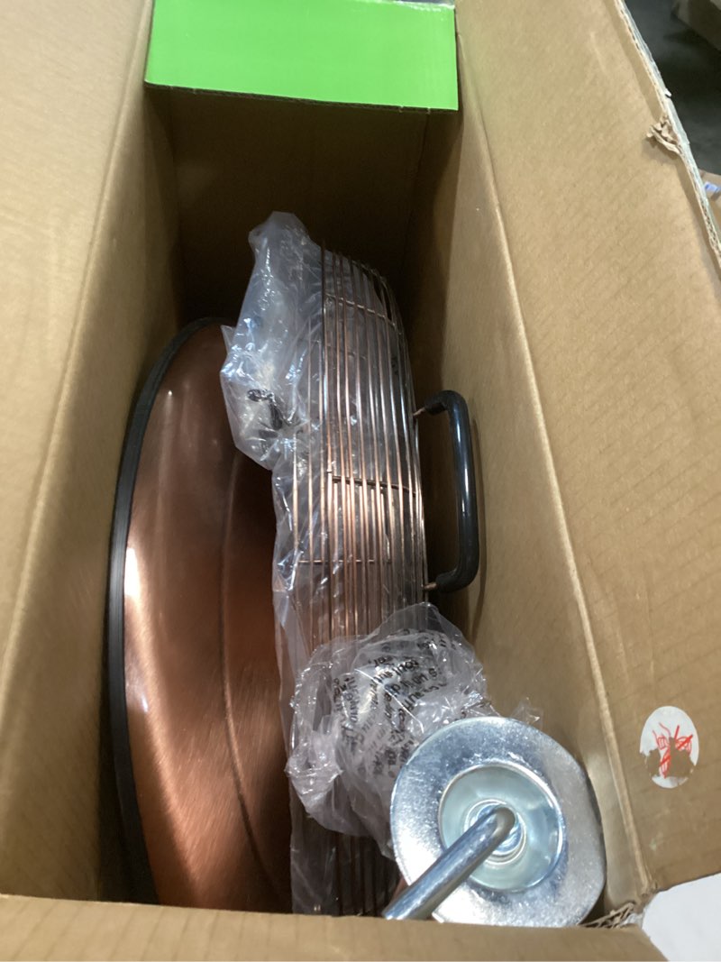 Condition photo showing Good Condition for HOLMES 16" Copper Digital Metal Stand Fan, 75° Oscillation, 3 Speeds, 4 Blades, 3 Modes, 7.5-Hour Timer, Adjustable Height, 20° Head Tilt, Ideal for Home, Bedroom or Office, Remote Control