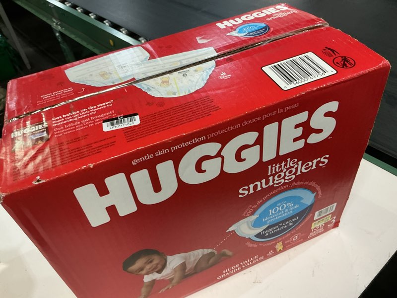 Condition photo showing New/Like New for huggies size 3 diapers, little snugglers baby diapers, size 3 (16-28 lbs), 136 count size 3 136