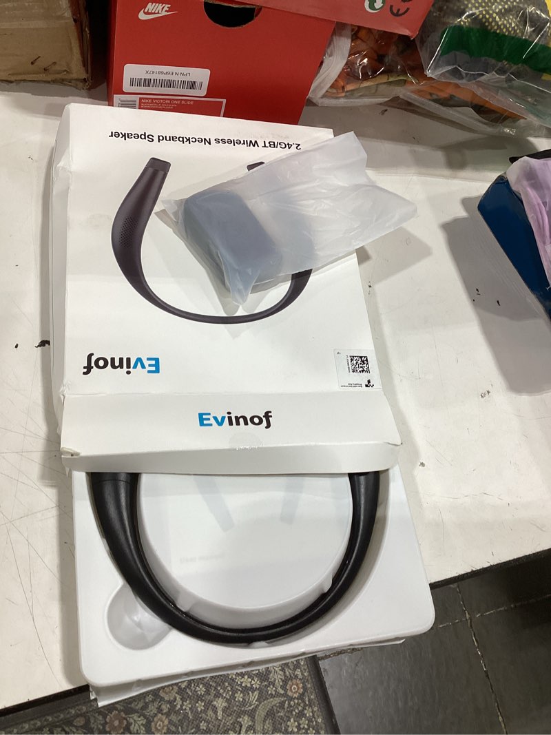 Condition photo showing Good Condition for 2.4ghz neck speaker,voice clarifying dialog potable neck speakers for hard of hearing and elderly,neck wireless wearable speaker with 18h playtime,no delaym,100ft range,neckband speaker black-2