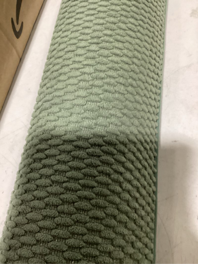 Condition photo showing As Is for dark green 8x10 area rug for living room, washable non-slip rugs green 8' x 10' (rectangular)