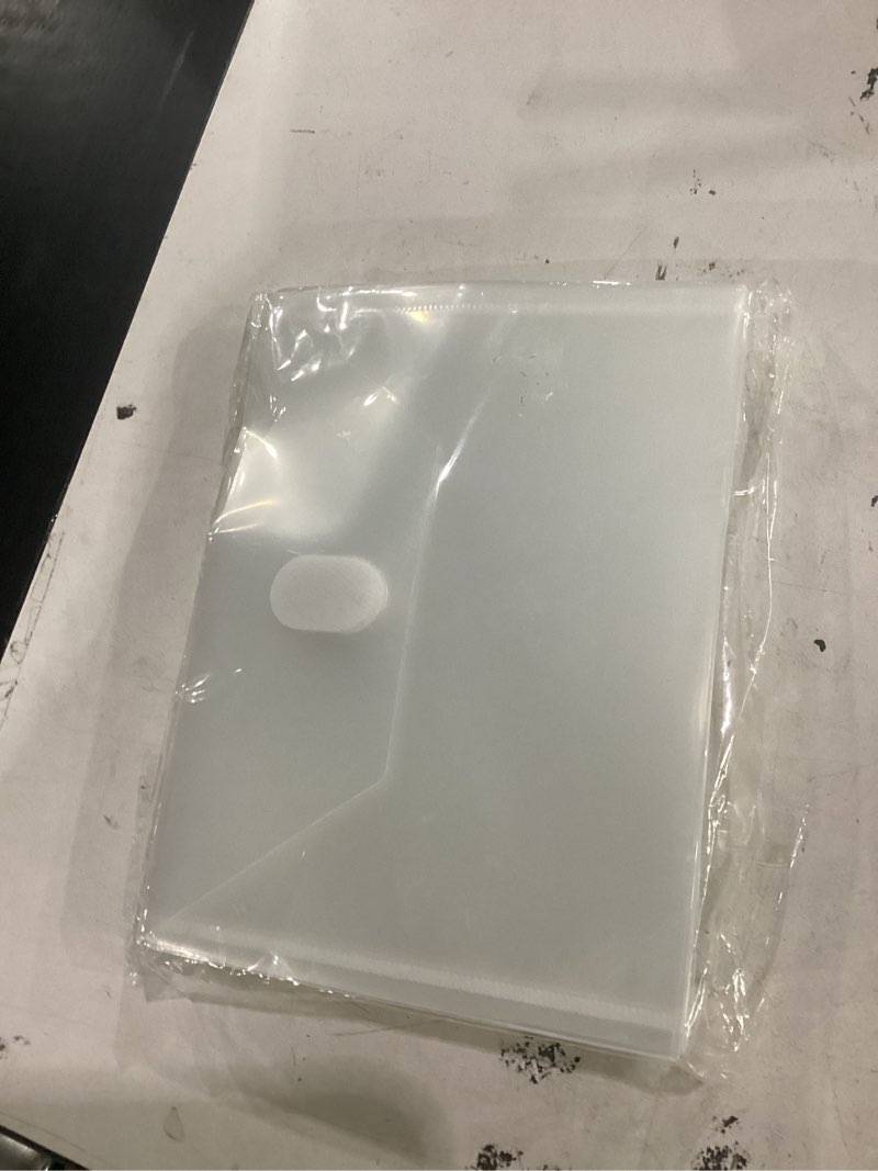 Condition photo showing New/Like New for 5x7 small plastic envelopes receipt check storage file holder case 20 pack hook & loop closure clear-20 pack