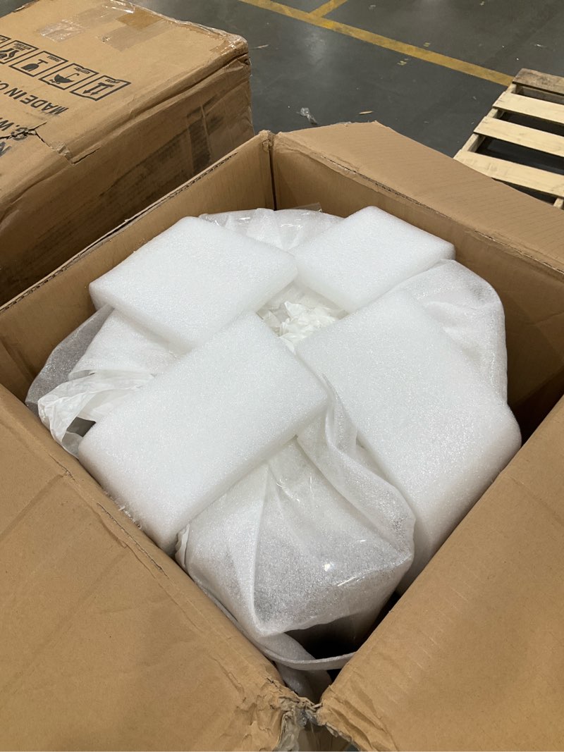 Condition photo showing Good Condition for PEMAR Mother of Pearl Cylinder Drum End Table Nacre Side Stool Round Accent Table Coffee Bedside Nightstand and Vanity Stool (Pearl White & Cream)