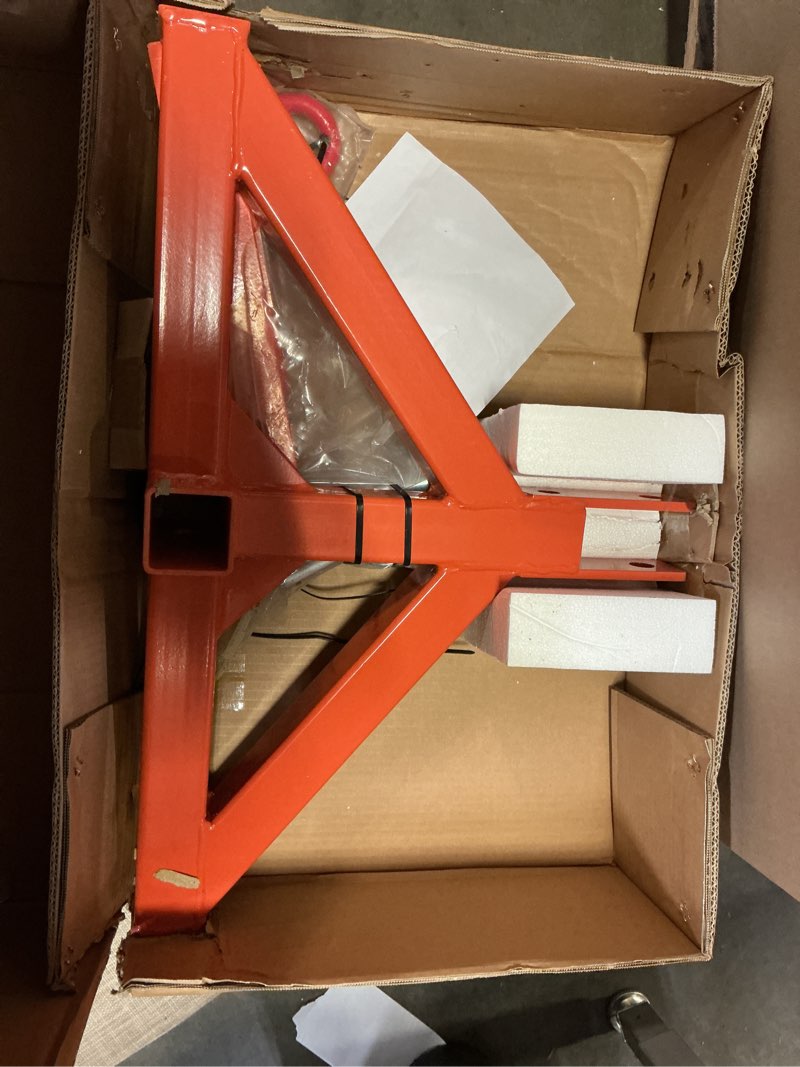 Condition photo showing Good Condition for 3 point trailer hitch 2” receiver quick hitch compatible with towing hook for category 1 tractors, heavy duty towing hitch tractor drawbar hitch adapter for bx, kubota, john deere, kioti(orange)