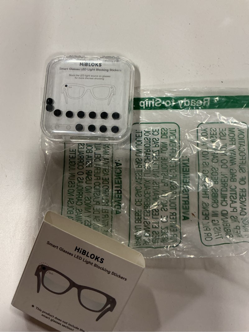 Condition photo showing New/Like New for 12Pcs LED Light Blocking Stickers Compatible with Ray-Ban Meta Wayfarer/Skyler/Headliner (Gen 2) & Oakley Meta HSTN Smart Glasses Accessories, Low-Tack Restickable Blackout LED Light Covers Sticker
