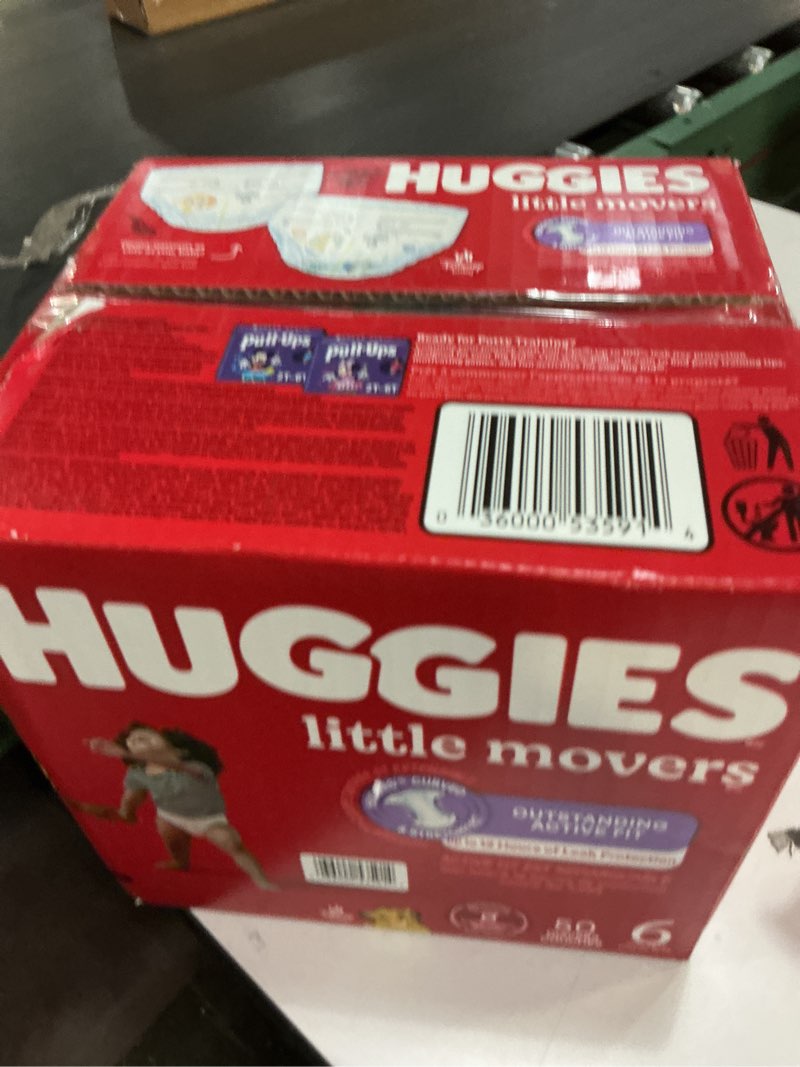 Condition photo showing New/Like New for Huggies Little Movers Diapers - Size 6 - 50ct