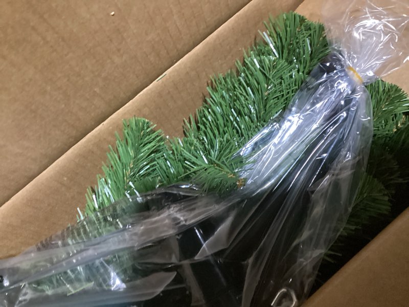 Condition photo showing New/Like New for National Tree Company 4 ft Unlit North Valley Spruce Mini Artificial Christmas Tree, 307 Tips, Includes Stand, Green