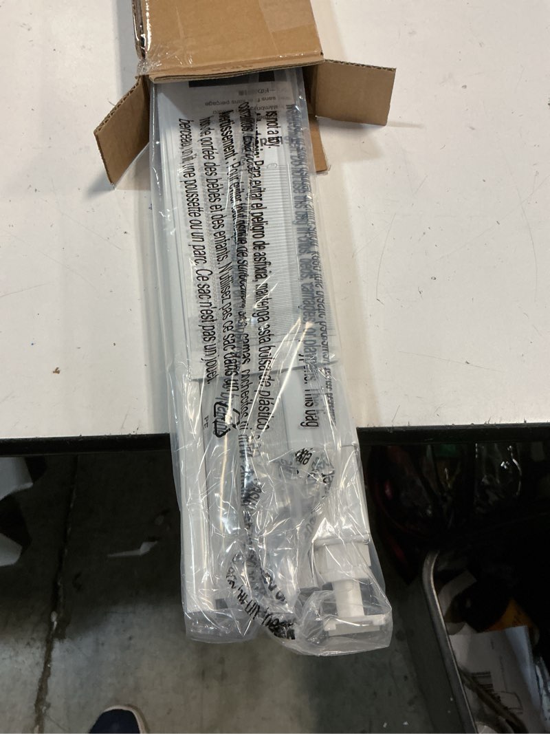Condition photo showing New/Like New for LazBlinds Cordless Cellular Shades, No Tools No Drill Blackout Honeycomb Shades Pleated Blinds for Windows, 34 1/2" W x 64" H, Silver White Blackout-silver White 34 1/2'' W x 64'' H