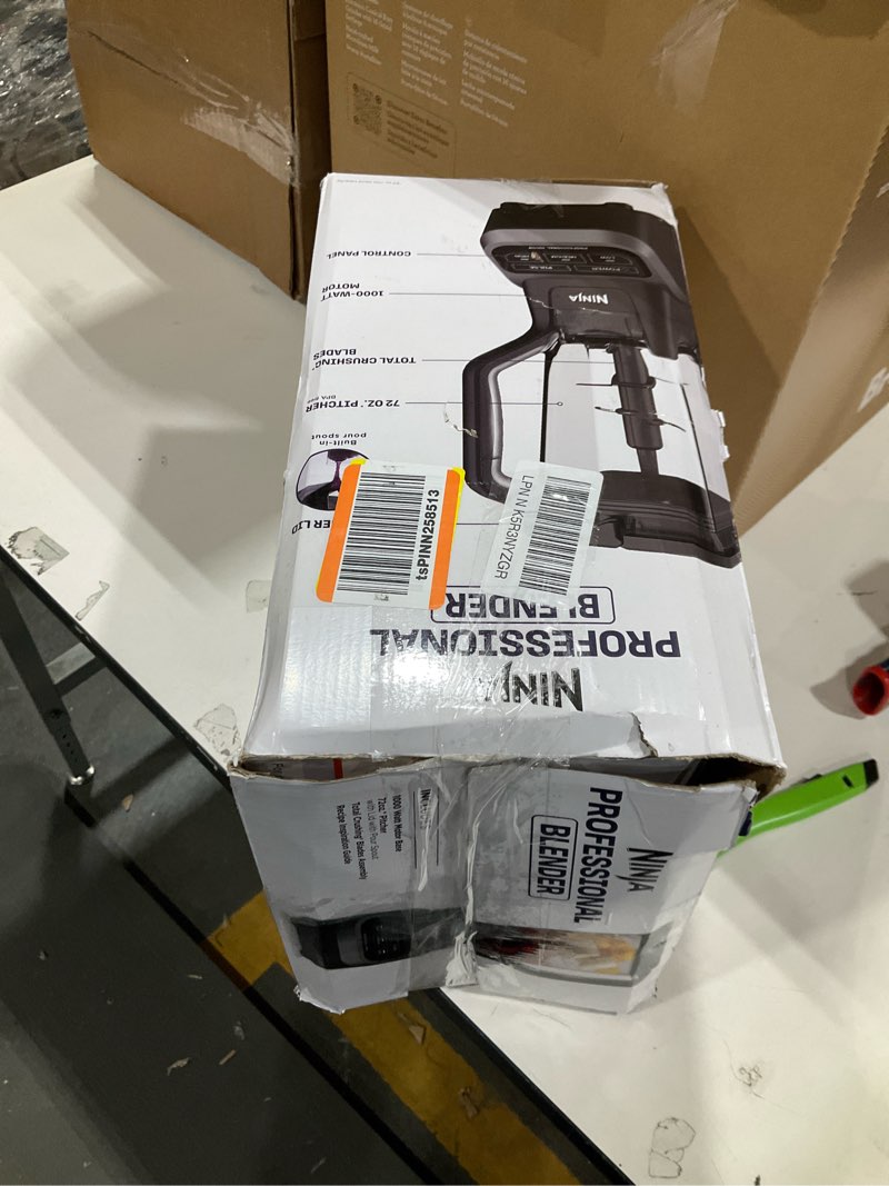 Condition photo showing As Is for Ninja BL610 Professional 72 Oz Countertop 1000-Watt Base and Total Crushing Technology for-Smoothies, Ice and Frozen Fruit, Black, Blender + Pitcher