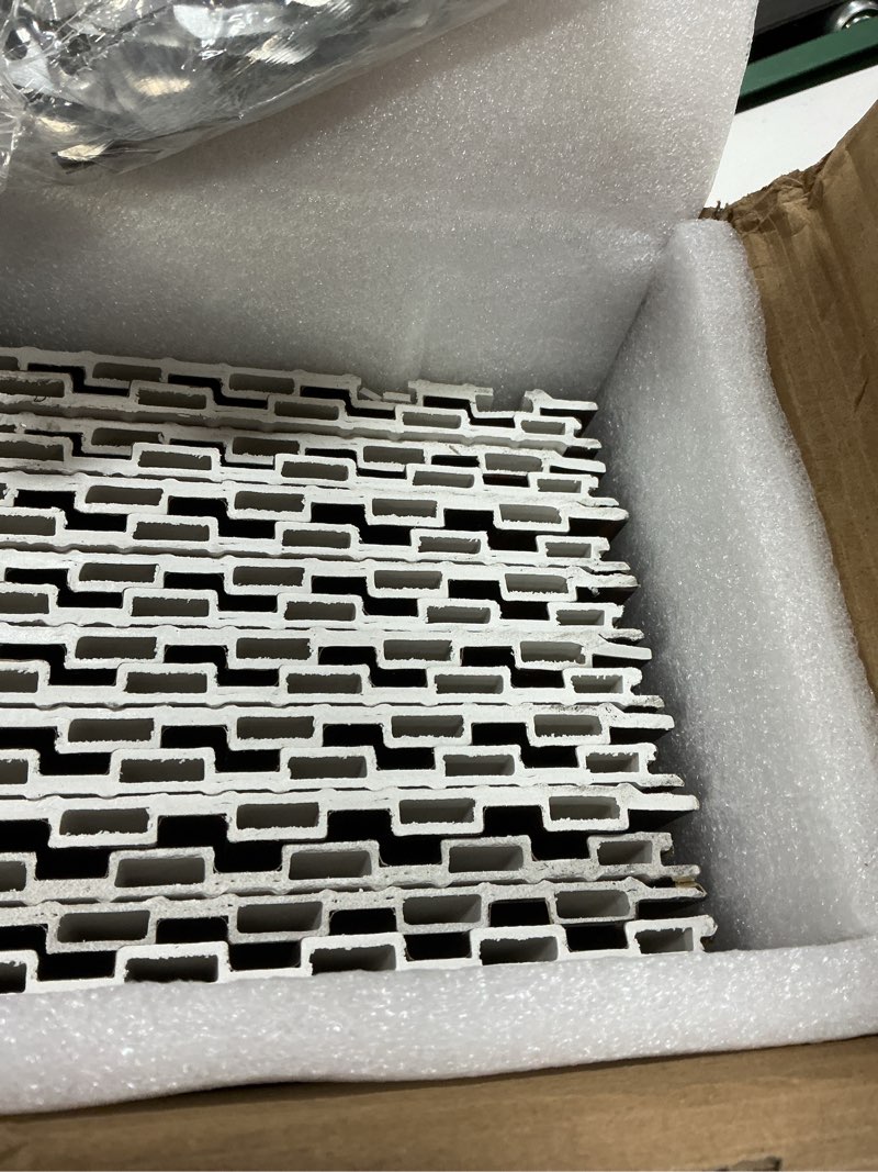 Condition photo showing Good Condition for art3d wpc wainscoting panels, 16-pack 48 x 6 inch 3d wall accents for interior wall decor, living room, bedroom, walnut 48" * 6" walnut 16