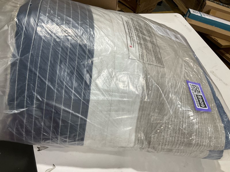 Condition photo showing New/Like New for Nautica - Queen Quilt Set, Cotton Reversible Bedding with Matching Shams, Bedding Set for All Seasons (Ridgeport Denim, Queen)