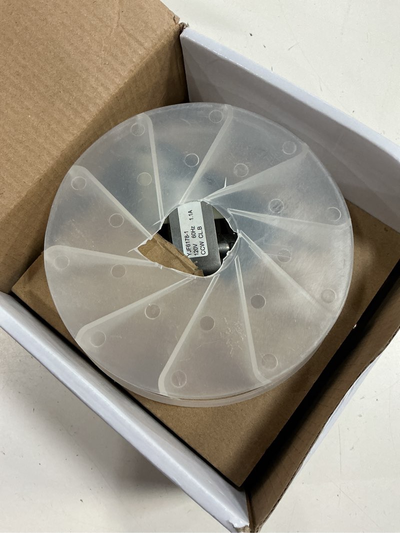 Condition photo showing As Is for bojack yjf6178 bathroom vent fan motor 70cfm 120v 60hz 1.1a replacement for model n678,n655, n671,n679,671a,671, 655,657, 658, 679 bath fans