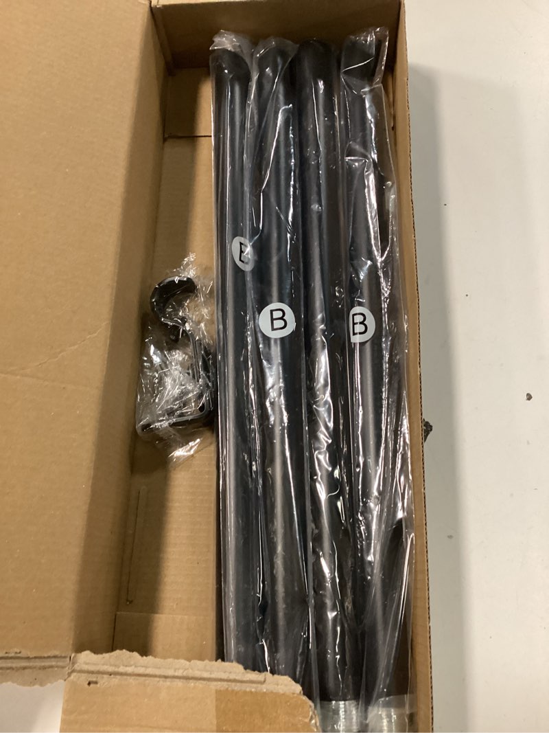 Condition photo showing Good Condition for Heavy Duty Curtain Rods for Windows 66 to 120 Inch,1 Inch Adjustable Black Curtain Rod with Easy Installation and Modern Design,Decorative Long Drapery Rods with Metal Finials (A1,Black,30-120") 30"-120" Black