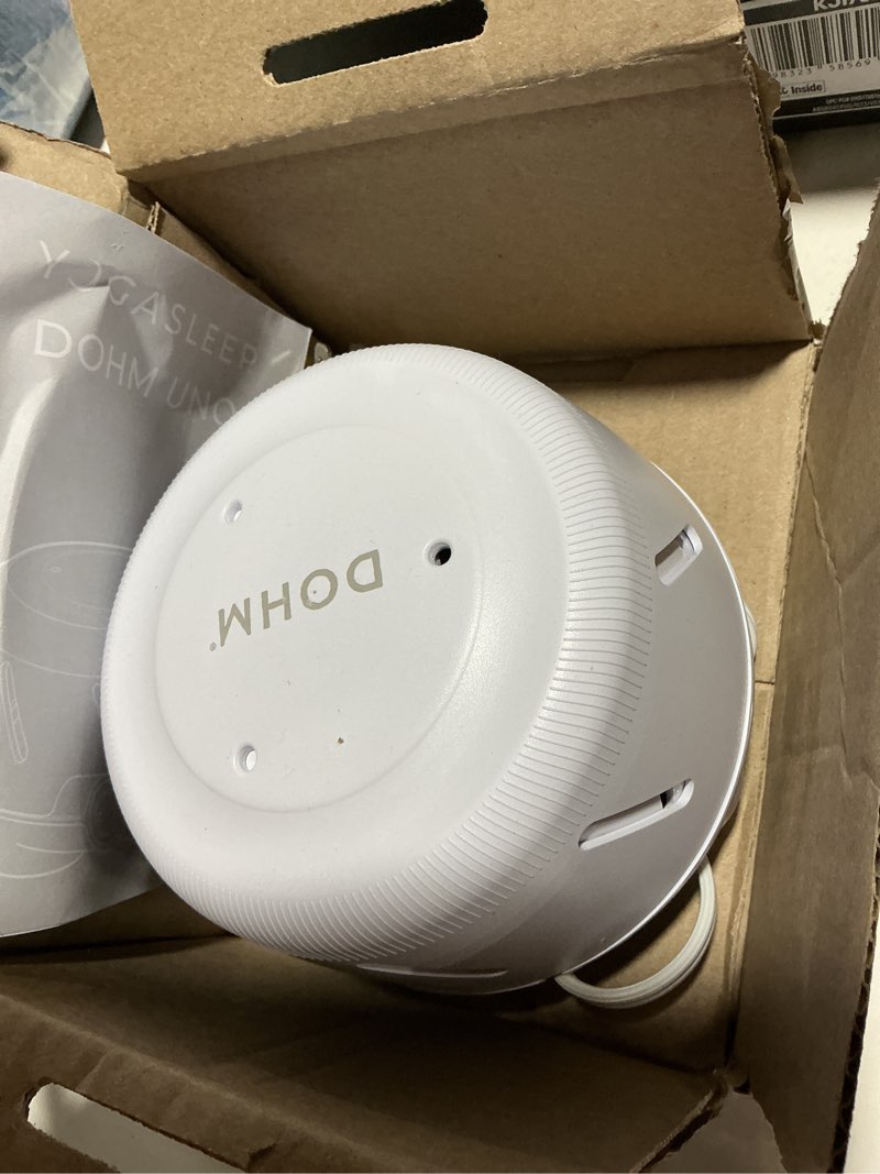 Condition photo showing As Is for yogasleep dohm classic (white) the original white noise sound machine, soothing natural sounds from a real fan, sleep therapy for adults & baby, noise cancelling for office privacy & meditation white pack of 1