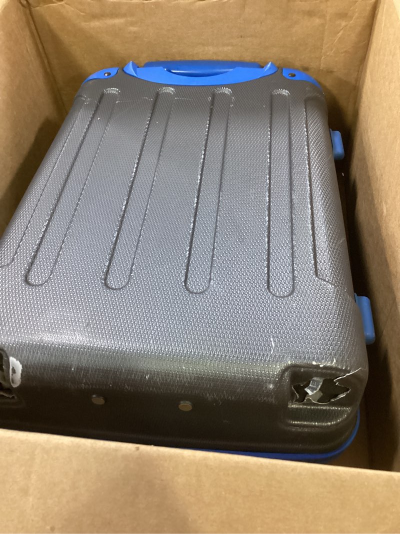 Condition photo showing Good Condition for rockland london hardside spinner wheel luggage, carry-on 20", two tone grey two tone grey carry-on 20"