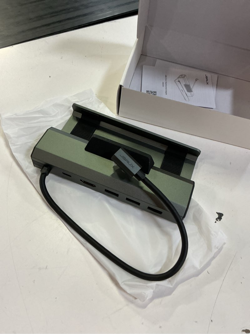 Condition photo showing Good Condition for jsaux upgraded docking station 4k@120hz for steam deck oled/rog ally x/legion go (s)/msi claw, 6-in-1 steam deck dock with hdmi 2.1, gigabit ethernet, 3 usb 3.0, 100w charge for steam deck lcd-hb0603