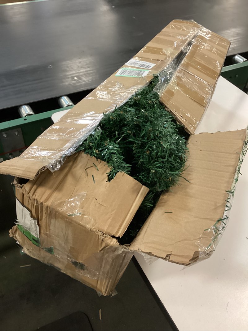 Condition photo showing As Is for Sunnyglade 7.5 FT Premium Artificial Christmas Tree 1400 Tips Full Tree Easy to Assemble with Christmas Tree Stand (7.5ft) Green 7.5 FT