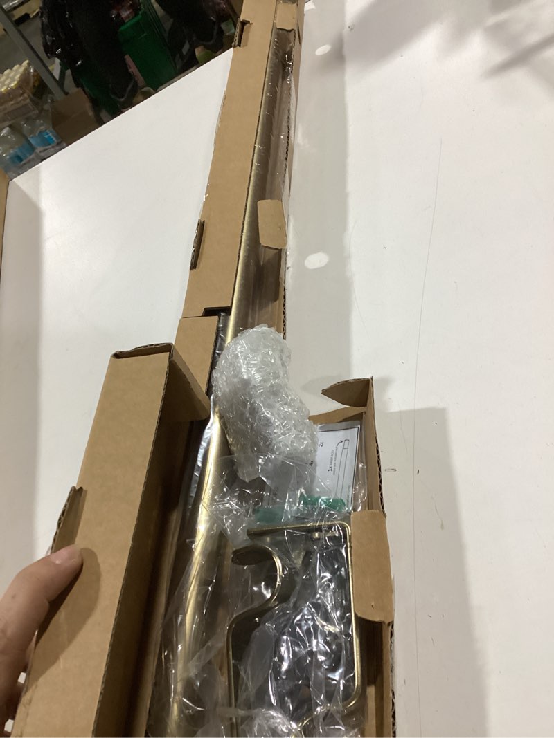 Ivilon Drapery Window Curtain Rod - End Cap Style Design 1 Inch Pole. 28 to 48 Inch Color Warm Gold